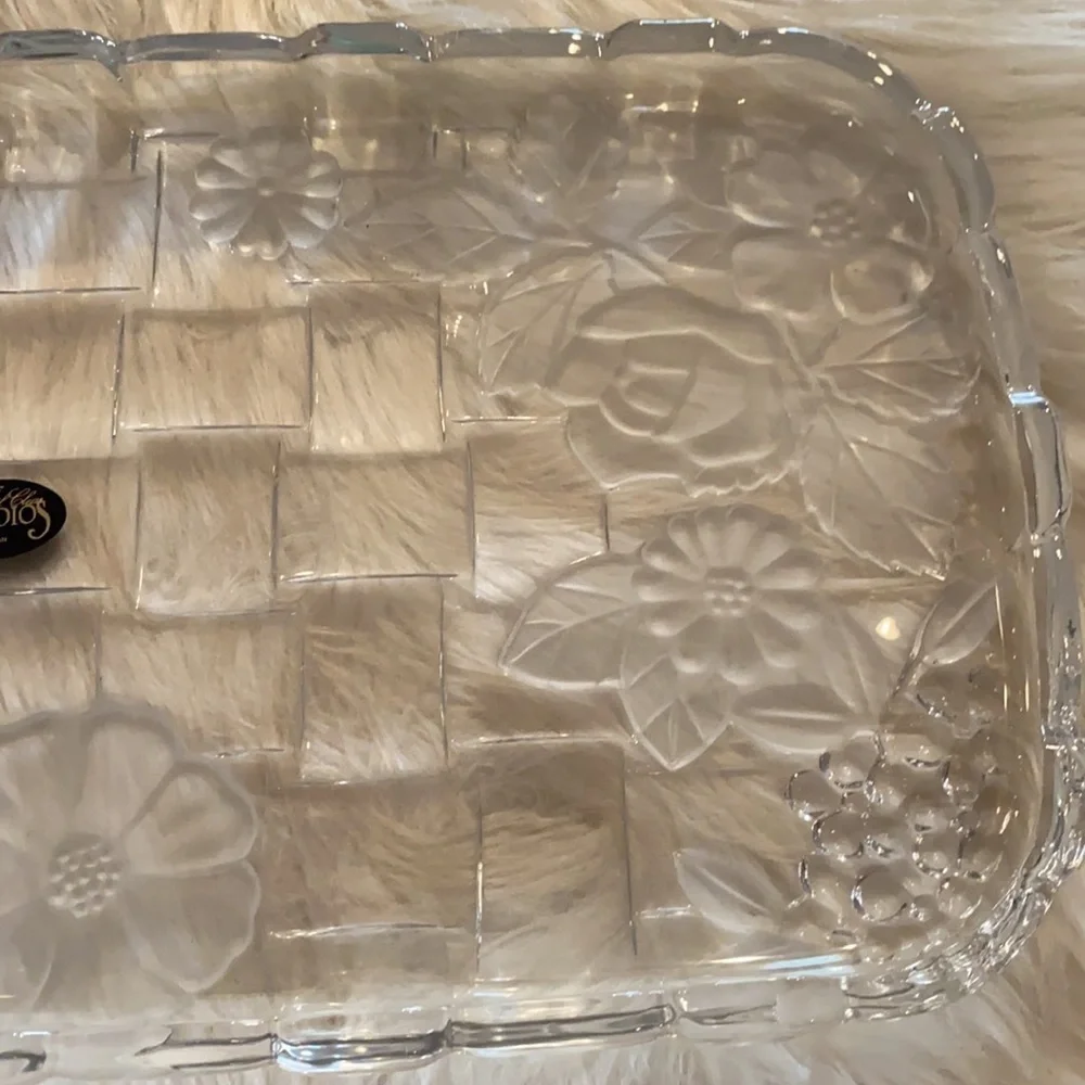 New in box Napoli Crystal platter